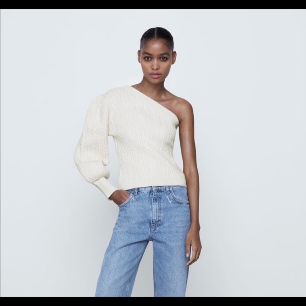 Zara asymmetrical knit sweater